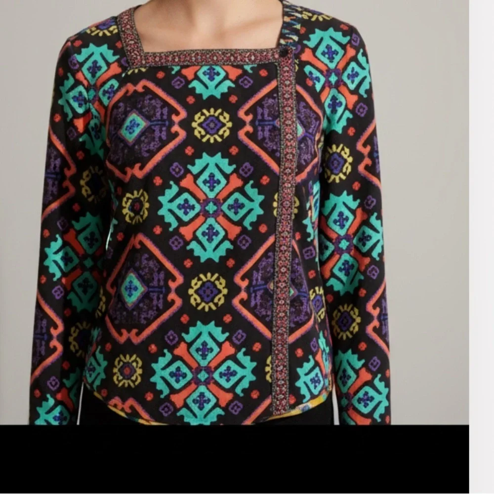Rachel by Rachel Roy Abstract‎ Aztec Vibrant Colorful Jacket. S - Picture 4 of 11